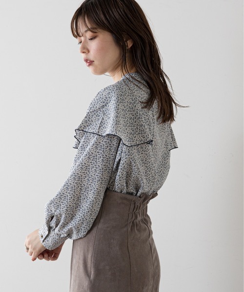 natural couture（ナチュラルクチュール）の「【WEB限定カラー有り】ひらりケープブラウス（シャツ/ブラウス・レディース・ブラック/ピンク/アイボリー/モカ/その他1/その他2・FREE）」の14枚目の写真