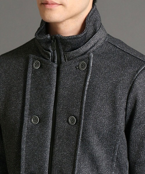 HIDEAWAYS NICOLE（ハイダウェイニコル）の「裏毛フリースナポレオンブルゾン（ブルゾン・メンズ・グレー系その他/チャコールグレー/グレー/チェック・MEDIUM/X-LARGE/LARGE）」の15枚目の写真