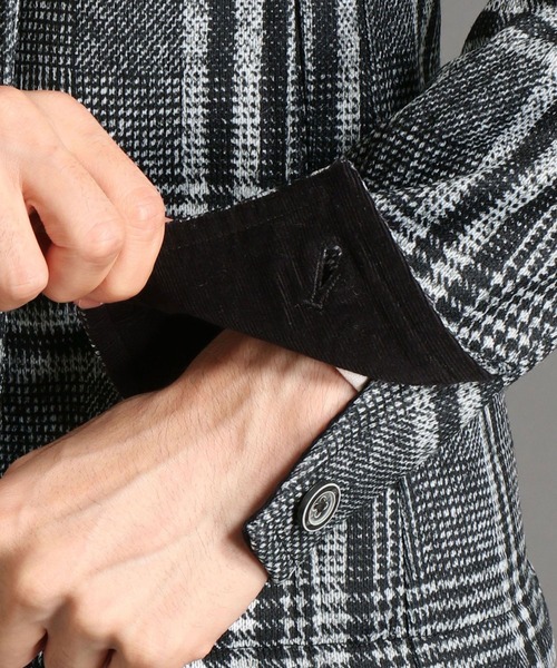 HIDEAWAYS NICOLE（ハイダウェイニコル）の「裏毛フリースナポレオンブルゾン（ブルゾン・メンズ・グレー系その他/チャコールグレー/グレー/チェック・MEDIUM/X-LARGE/LARGE）」の22枚目の写真