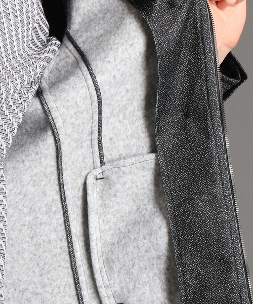 HIDEAWAYS NICOLE（ハイダウェイニコル）の「裏毛フリースナポレオンブルゾン（ブルゾン・メンズ・グレー系その他/チャコールグレー/グレー/チェック・MEDIUM/X-LARGE/LARGE）」の20枚目の写真
