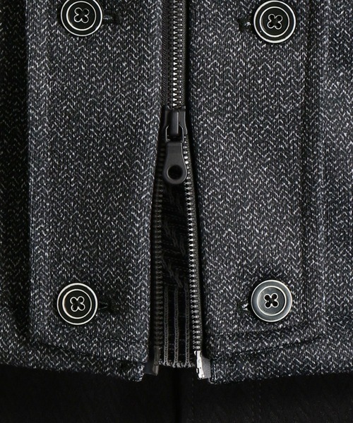 HIDEAWAYS NICOLE（ハイダウェイニコル）の「裏毛フリースナポレオンブルゾン（ブルゾン・メンズ・グレー系その他/チャコールグレー/グレー/チェック・MEDIUM/X-LARGE/LARGE）」の16枚目の写真