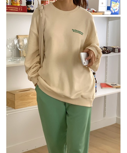 MINS MINIS（ミンスミニス）の「オーバーサイズスウェット（スウェット・レディース・アイボリー/ブラック/グレー・FREE）」の6枚目の写真