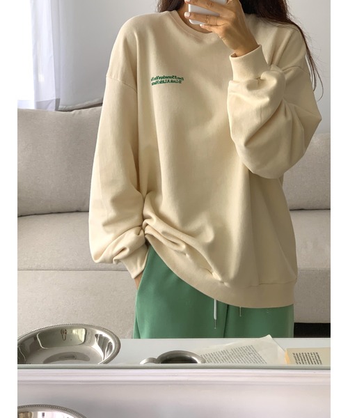 MINS MINIS（ミンスミニス）の「オーバーサイズスウェット（スウェット・レディース・アイボリー/ブラック/グレー・FREE）」の22枚目の写真