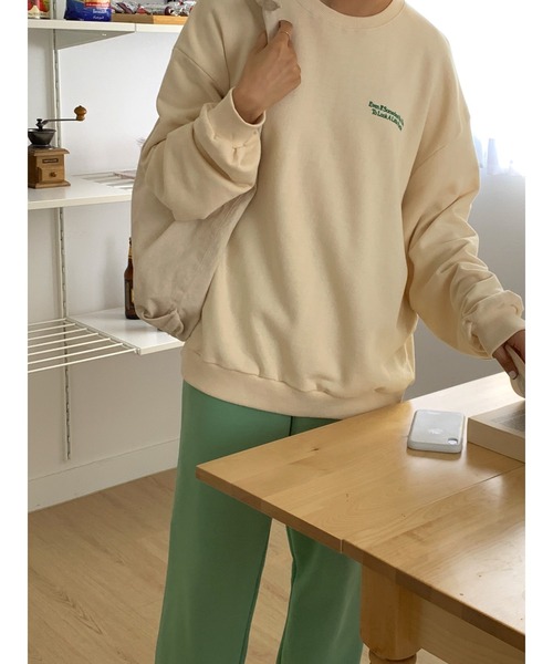 MINS MINIS（ミンスミニス）の「オーバーサイズスウェット（スウェット・レディース・アイボリー/ブラック/グレー・FREE）」の15枚目の写真