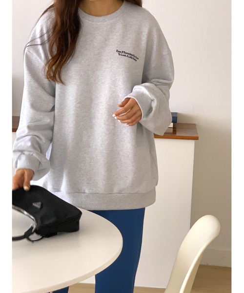 MINS MINIS（ミンスミニス）の「オーバーサイズスウェット（スウェット・レディース・アイボリー/ブラック/グレー・FREE）」の4枚目の写真