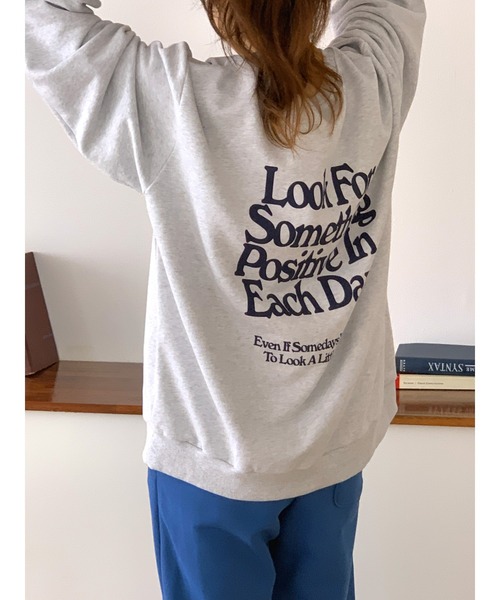 MINS MINIS（ミンスミニス）の「オーバーサイズスウェット（スウェット・レディース・アイボリー/ブラック/グレー・FREE）」の11枚目の写真