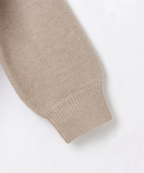 andme（アンドミー）の「天竺編み長袖オーバーサイズVネックニットトップス（ニット/セーター・レディース・チャコールグレー/ベージュ/グリーン/オートミール・M）」の12枚目の写真