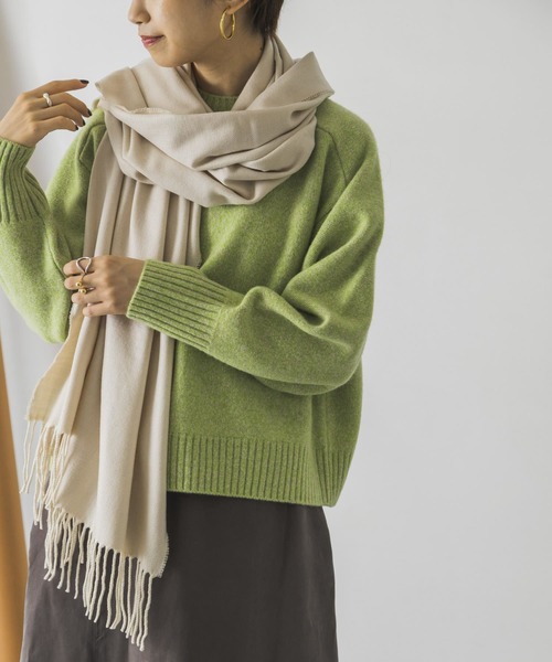 URBAN RESEARCH（アーバンリサーチ）の「カシミヤタッチストール（マフラー・レディース・ブラック/アイボリー/その他1/その他2/その他3/グレー系その他・FREE）」の2枚目の写真