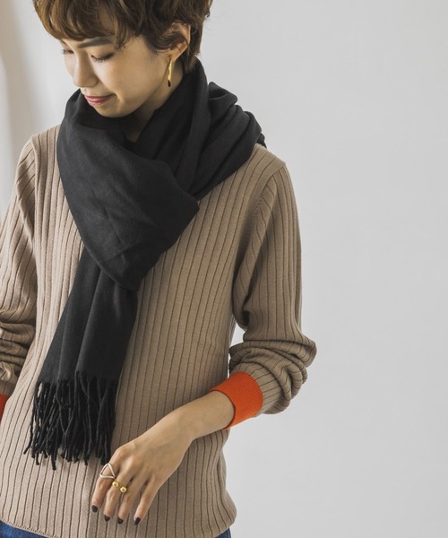 URBAN RESEARCH（アーバンリサーチ）の「カシミヤタッチストール（マフラー・レディース・ブラック/アイボリー/その他1/その他2/その他3/グレー系その他・FREE）」の3枚目の写真