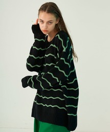 LiNoH | クロシェットウェーブプルオーバーニット/CROCHET WAVE PULLOVER KNIT(ニット/セーター)