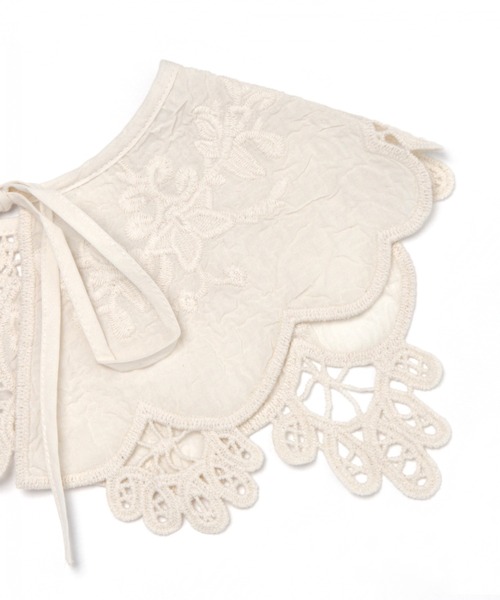 studio CLIP（スタディオクリップ）の「ガーゼレース付け襟（付け襟・レディース・ライトベージュ/ホワイト/ブラック・FREE）」の9枚目の写真