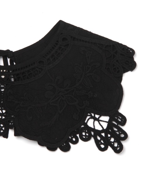 studio CLIP（スタディオクリップ）の「ガーゼレース付け襟（付け襟・レディース・ライトベージュ/ホワイト/ブラック・FREE）」の6枚目の写真