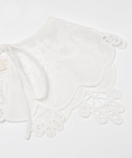 studio CLIP（スタディオクリップ）の「ガーゼレース付け襟（付け襟・レディース・ライトベージュ/ホワイト/ブラック・FREE）」の13枚目の写真