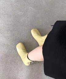 Stretch round heel short boots chs21a045