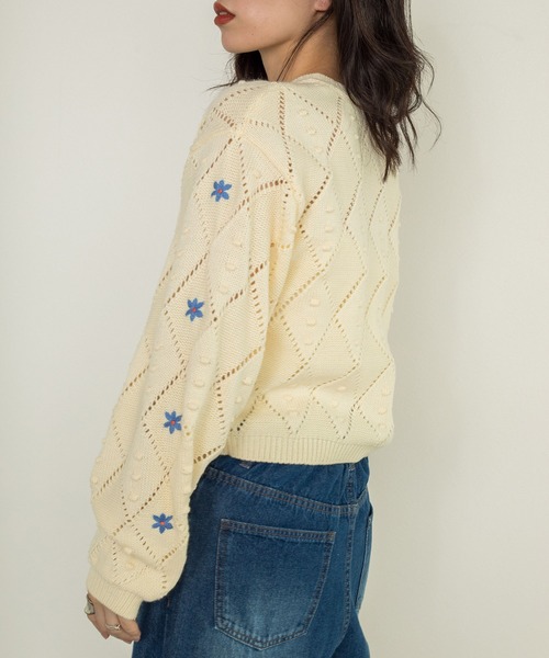 w closet（ダブルクローゼット）の「【新色追加】5Gポプコン編み+花