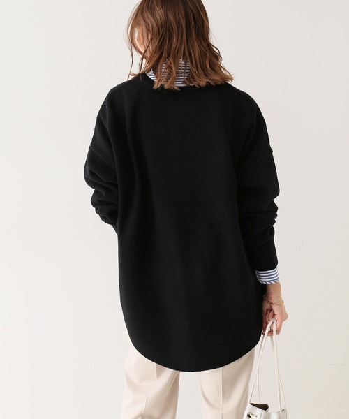 SLOBE IENA - SLOBE IENA SUPER GEELONGクルーネックプルオーバー セール】ウォッシャブルスムース クルーネックプルオーバー