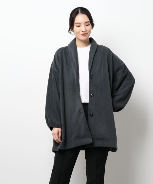 Samansa Mos2 blue（サマンサモスモスブルー）の「フリースガウンコート（その他アウター・レディース・ベージュ/モカ/チャコール・ﾌﾘ-）」の8枚目の写真