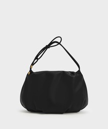 ノッティドハンドル テクスチャードホーボーバッグ / Knotted Handle Textured Hobo Bag