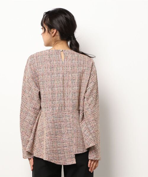 PICCIN（ピッチン）の「カットツイードペプラムプルオーバー（Tシャツ/カットソー・レディース・オレンジ/ブラック・L/M）」の7枚目の写真