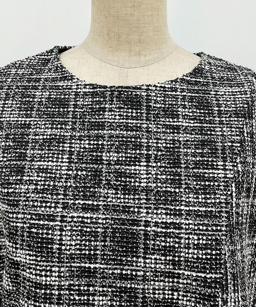 PICCIN（ピッチン）の「カットツイードペプラムプルオーバー（Tシャツ/カットソー・レディース・オレンジ/ブラック・L/M）」の14枚目の写真