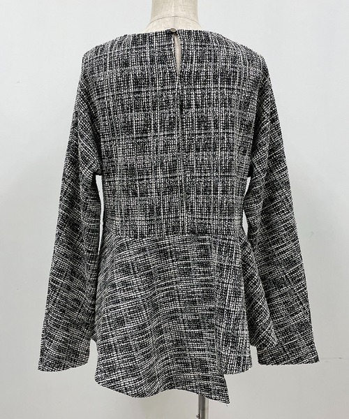 PICCIN（ピッチン）の「カットツイードペプラムプルオーバー（Tシャツ/カットソー・レディース・オレンジ/ブラック・L/M）」の15枚目の写真