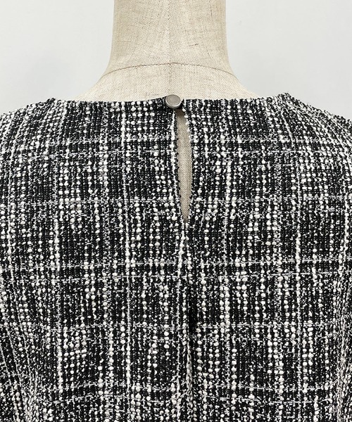 PICCIN（ピッチン）の「カットツイードペプラムプルオーバー（Tシャツ/カットソー・レディース・オレンジ/ブラック・L/M）」の13枚目の写真