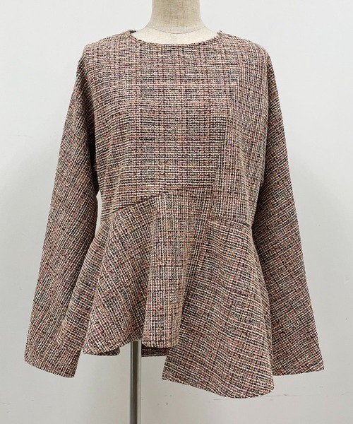 PICCIN（ピッチン）の「カットツイードペプラムプルオーバー（Tシャツ/カットソー・レディース・オレンジ/ブラック・L/M）」の20枚目の写真