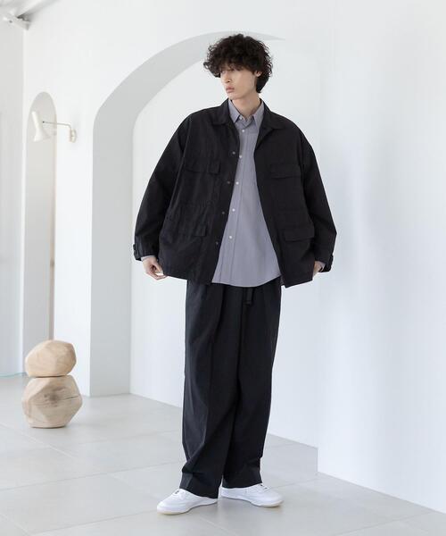 CITEN（シテン）の「＜CITEN（シテン）＞コットンナイロン ベルテッド タックパンツ（その他パンツ・メンズ・ブラック/オリーブ・M/L）」の21枚目の写真