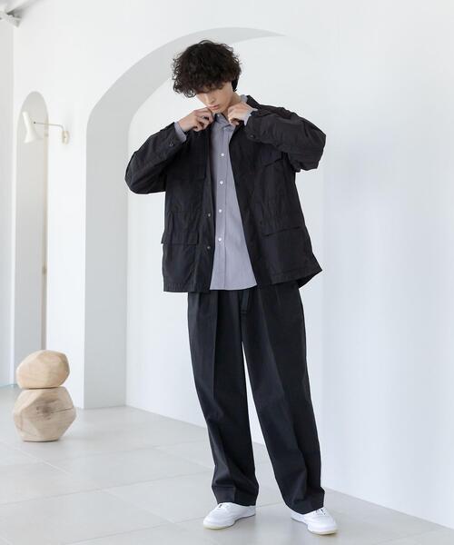 CITEN（シテン）の「＜CITEN（シテン）＞コットンナイロン ベルテッド タックパンツ（その他パンツ・メンズ・ブラック/オリーブ・M/L）」の22枚目の写真