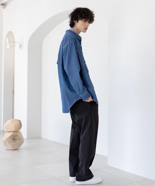 CITEN（シテン）の「＜CITEN（シテン）＞コットンナイロン ベルテッド タックパンツ（その他パンツ・メンズ・ブラック/オリーブ・M/L）」の13枚目の写真