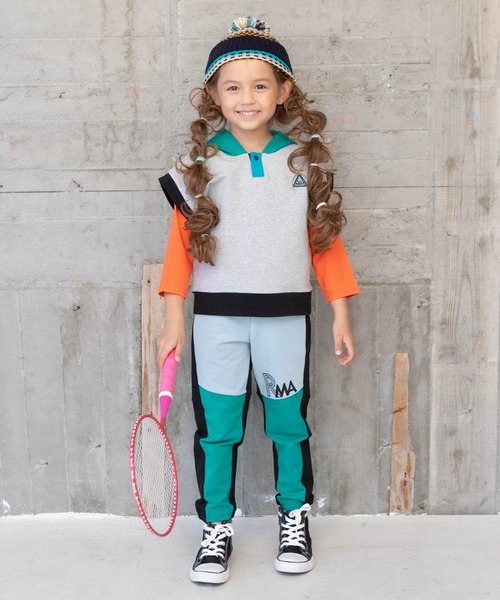 RAGMART（ラグマート）の「ストレッチ裏毛フーディベスト（スウェット・キッズ・グレー/ネイビー・130cm/110cm/100cm/120cm）」の4枚目の写真