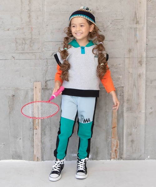 RAGMART（ラグマート）の「ストレッチ裏毛フーディベスト（スウェット・キッズ・グレー/ネイビー・130cm/110cm/100cm/120cm）」の5枚目の写真