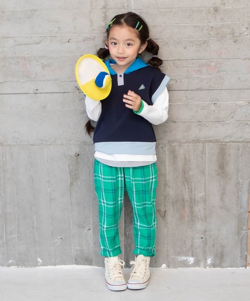 RAGMART（ラグマート）の「ストレッチ裏毛フーディベスト（スウェット・キッズ・グレー/ネイビー・130cm/110cm/100cm/120cm）」の8枚目の写真