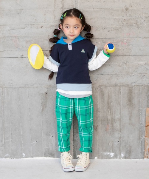 RAGMART（ラグマート）の「ストレッチ裏毛フーディベスト（スウェット・キッズ・グレー/ネイビー・130cm/110cm/100cm/120cm）」の9枚目の写真