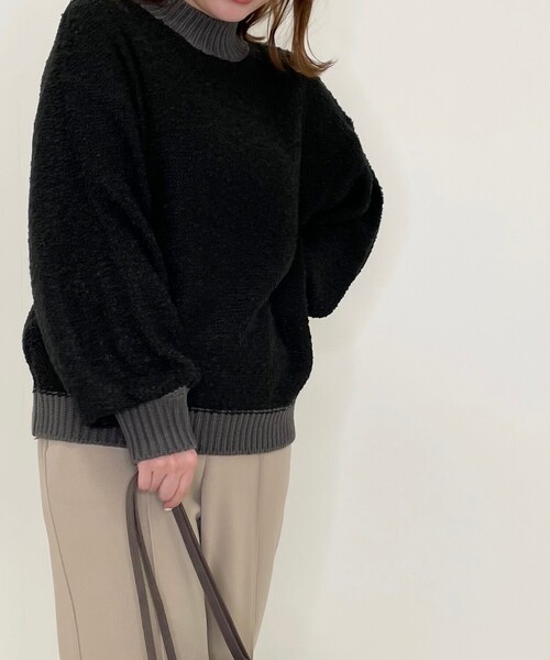 SHOO・LA・RUE(シューラルー)の「◆ゆるブークレニット(ニット/セーター・レディース・ブラック/ピンク/グレー系3・00)」の17枚目の写真