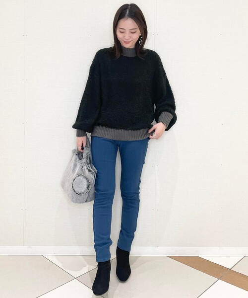 SHOO・LA・RUE(シューラルー)の「◆ゆるブークレニット(ニット/セーター・レディース・ブラック/ピンク/グレー系3・00)」の10枚目の写真