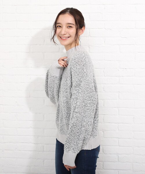 SHOO・LA・RUE(シューラルー)の「◆ゆるブークレニット(ニット/セーター・レディース・ブラック/ピンク/グレー系3・00)」の11枚目の写真