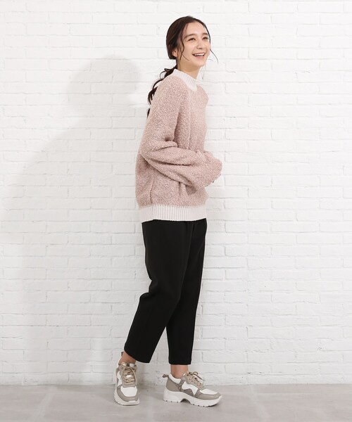 SHOO・LA・RUE(シューラルー)の「◆ゆるブークレニット(ニット/セーター・レディース・ブラック/ピンク/グレー系3・00)」の6枚目の写真