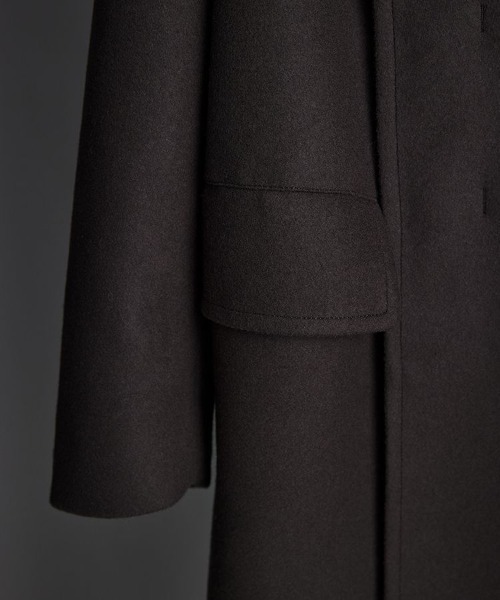 LIDNM（リドム）の「SUPER140S OFFICER COAT（チェスターコート・メンズ・チャコールグレー・SMALL）」の11枚目の写真