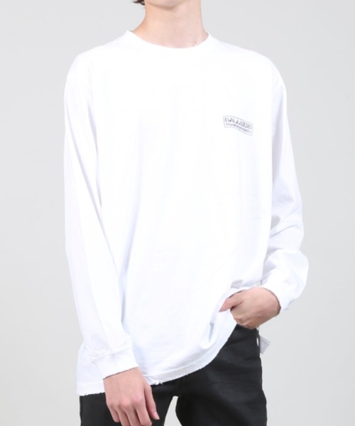 GalaabenD(ガラアーベント)の「ダメージロングスリーブTシャツ(Tシャツ/カットソー・メンズ・ホワイト/ブラック・M/L)」の1枚目の写真