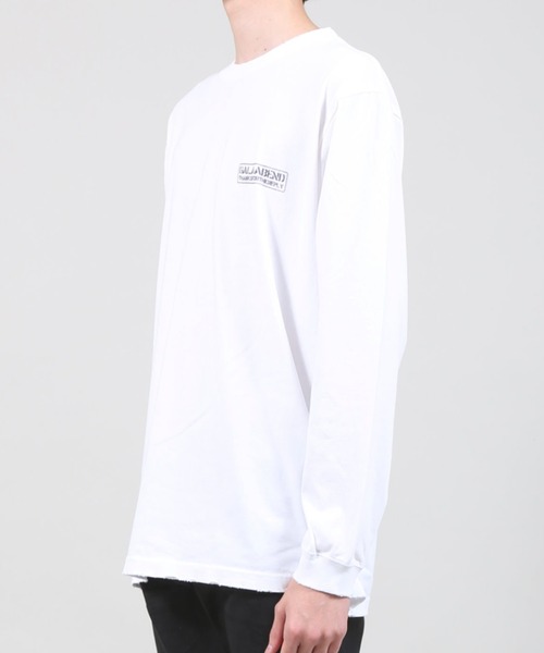 GalaabenD(ガラアーベント)の「ダメージロングスリーブTシャツ(Tシャツ/カットソー・メンズ・ホワイト/ブラック・M/L)」の4枚目の写真