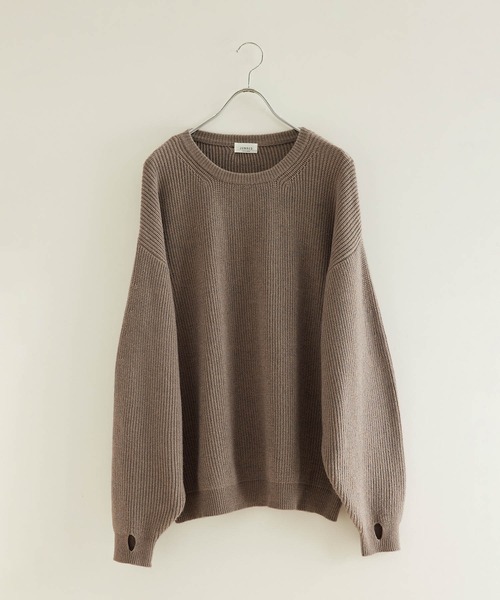 JUNRED（ジュンレッド）の「【オーバーサイズニット】ルーズニットプルオーバー（ニット/セーター・メンズ・グリーン/キナリ/グレー/ブルー・S/L/M）」の2枚目の写真