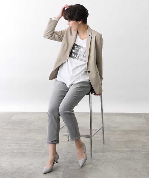 INDIVI（インディヴィ）の「【ローヒール】ベーシックパンプス（パンプス・レディース・ライトグレー/ライトグリーン/ブラック・20/40/30/45/15 /25/35）」の9枚目の写真