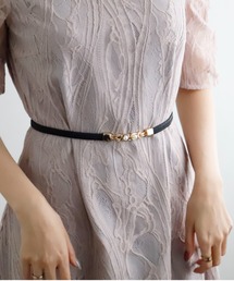 Cupid Heart | 【Cupid Heart】結婚式ベルト　パール×メタル金具細ベルト(ベルト)