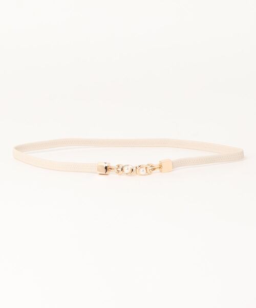 Cupid Heart（キューピッドハート）の「【Cupid Heart】結婚式ベルト　パール×メタル金具細ベルト（ベルト・レディース・ブラック/ベージュ・MEDIUM）」の10枚目の写真