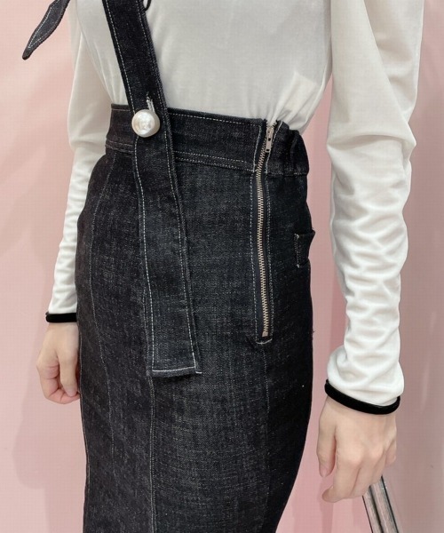 lilLilly(リルリリー)の「マーメイドデニムロングスカート(デニムスカート・レディース・インディゴブルー/ブラック・FREE)」の10枚目の写真