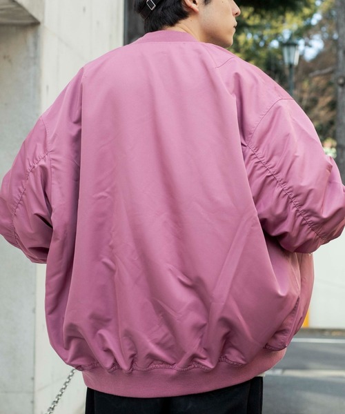 WEGO（ウィゴー）の「WEGO/BIG MA-1（MA-1・メンズ・アイボリー/ピンク/カーキ/ブラック・MEDIUM/LARGE）」の12枚目の写真