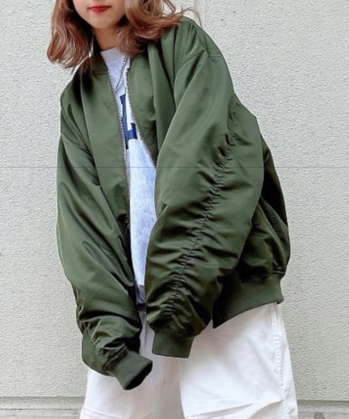 WEGO（ウィゴー）の「WEGO/BIG MA-1（MA-1・メンズ・アイボリー/ピンク/カーキ/ブラック・MEDIUM/LARGE）」の18枚目の写真