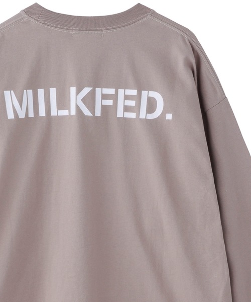 MILKFED.(ミルクフェド)の「BASIC STENCIL WIDE L/S TEE(Tシャツ/カットソー・レディース・ホワイト/ライトブルー/ブラック/ベージュ/グレー/ライトピンク・ONE SIZE)」の5枚目の写真
