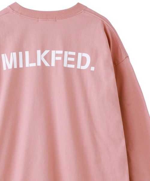 MILKFED.(ミルクフェド)の「BASIC STENCIL WIDE L/S TEE(Tシャツ/カットソー・レディース・ホワイト/ライトブルー/ブラック/ベージュ/グレー/ライトピンク・ONE SIZE)」の1枚目の写真